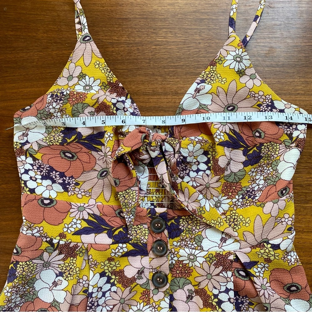 MODCLOTH Gilli Floral Spaghetti Strap Bow Front Dress - Picture 8 of 11